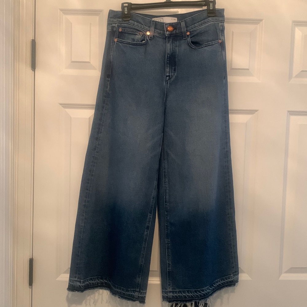 AYR “The Must” Wide Leg Frayed Hem Jeans